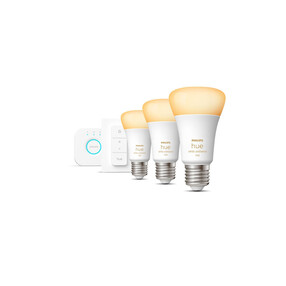 Philips Hue White Ambiance E27 3er Starter Set inkl. DimmerSwitch 3x800lm 75W