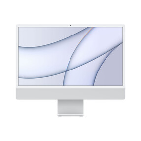 iMac 24" mit 4.5K Retina, M1 Chip 8-Core CPU und 8-Core GPU, 8GB, 256GB SSD, silber
