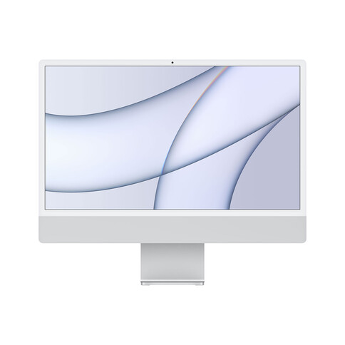 iMac 24&quot; mit 4.5K Retina, M1 Chip 8-Core CPU und 8-Core GPU, 8GB, 256GB SSD, silber