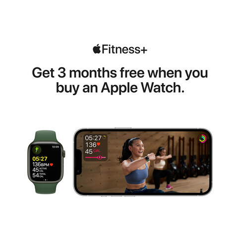 Apple Watch Series 7 GPS, Aluminium sternenlicht, 45 mm mit Sportarmband, sternenlicht&gt;