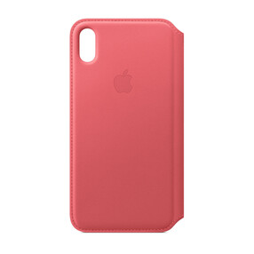 Apple iPhone XS Max Leder Folio, pfingtsrosenpink