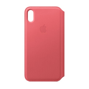 Apple iPhone XS Max Leder Folio, pfingtsrosenpink