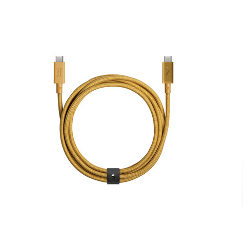 Native Union Belt Pro USB-C Kabel 2.4m mit LED-Anzeige, 240W, senfgelb