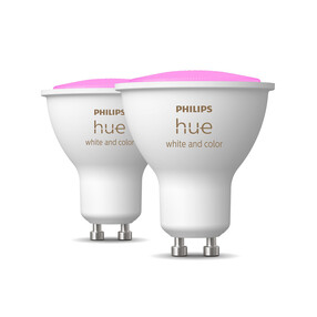 Philips Hue White & Color Ambiance GU10, smarte LED Lampe, Doppelpack