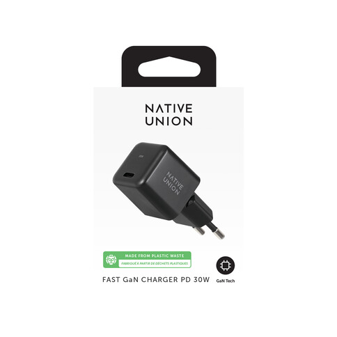 Native Union Fast GaN Charger PD 30W, schwarz