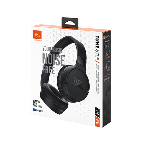 JBL Tune 670NCBT, On-Ear Kopfhörer, schwarz