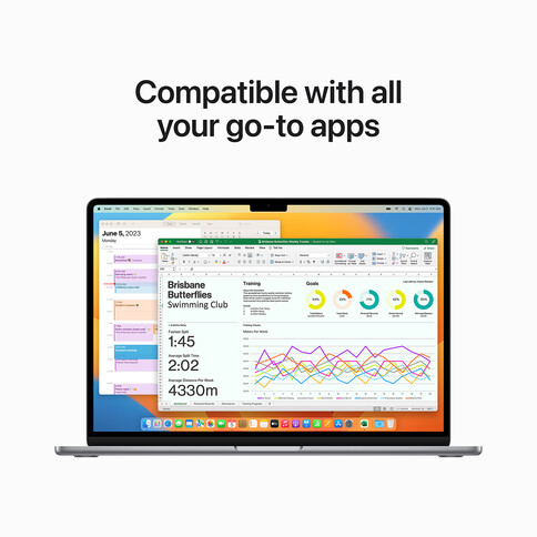 MacBook Air 15&quot; M2 Chip 8-Core CPU und 10-Core GPU, 8GB, 256GB SSD, space grau&gt;