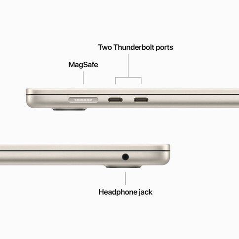 MacBook Air 15&quot; M2 Chip 8-Core CPU und 10-Core GPU, 8GB, 256GB SSD, polarstern