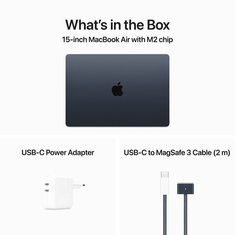 MacBook Air 15&quot; M2 Chip 8-Core CPU und 10-Core GPU, 8GB, 512GB SSD, mitternacht