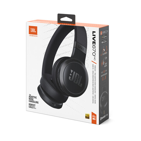 JBL Live 670NC, On-Ear Bluetooth Kopfhörer, schwarz