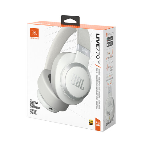 JBL Live 770NC, Over-Ear Bluetooth Kopfhörer, weiß