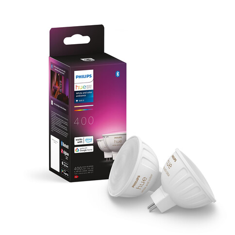 Philips Hue White &amp; Color Ambiance MR16 Doppelpack 2x400lm