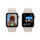 Apple Watch SE GPS, Aluminum polarstern, 40mm mit Sportarmband, polarstern - S/M