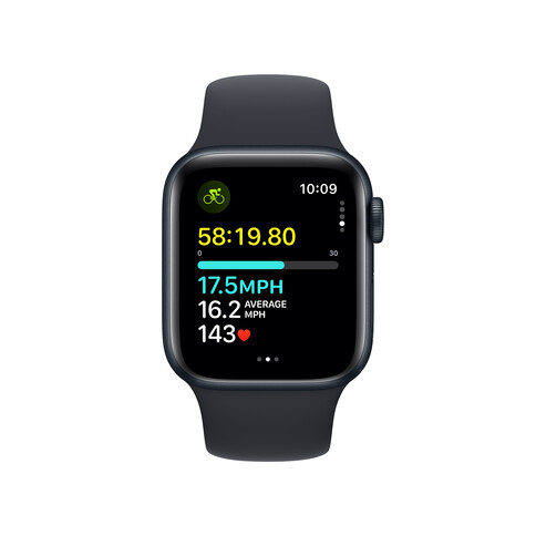 Apple Watch SE GPS, Aluminum mitternacht, 40mm mit Sportarmband, mitternacht - S/M