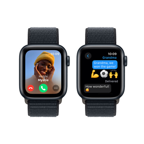 Apple Watch SE GPS, Aluminum mitternacht, 40mm mit Sport Loop, mitternacht