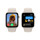 Apple Watch SE GPS, Aluminum polarstern, 44mm mit Sportarmband, polarstern - M/L