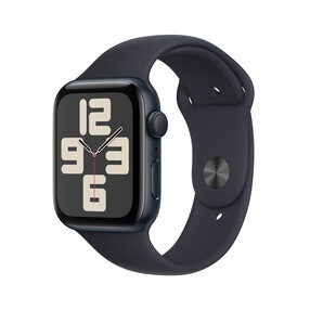 Apple Watch SE GPS, Aluminum mitternacht, 44mm mit Sportarmband, mitternacht - S/M>