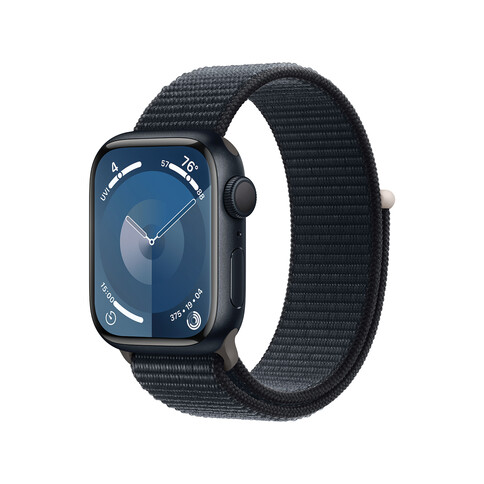 Apple Watch Series 9 GPS, Aluminium mitternacht, 41mm mit Sport Loop, mitternacht