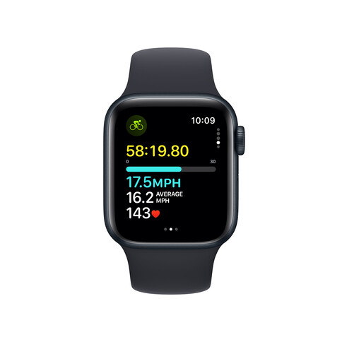 Apple Watch SE GPS + Cellular, Aluminum mitternach, 40mm mit Sportarmband, mitternacht - M/L