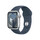 Apple Watch Series 9 GPS, Aluminium silber, 41mm mit Sportarmband, sturmblau - M/L