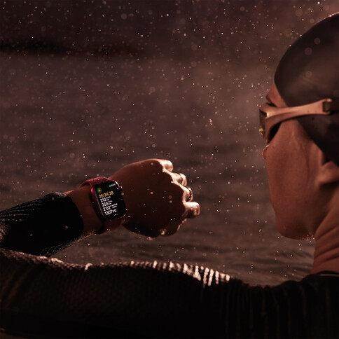 Apple Watch Series 9 GPS, Aluminium rosé, 41mm mit Sport Loop, hellrosa