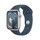Apple Watch Series 9 GPS, Aluminium silber, 45mm mit Sportarmband, sturmblau - M/L