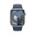 Apple Watch Series 9 GPS, Aluminium silber, 45mm mit Sportarmband, sturmblau - M/L