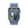Apple Watch Series 9 GPS, Aluminium silber, 45mm mit Sport Loop, winterblau
