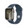 Apple Watch Series 9 GPS + Cellular, Edelstahl silber, 41mm mit Sportarmband, sturmblau - M/L