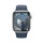 Apple Watch Series 9 GPS + Cellular, Aluminium silber, 45mm mit Sportarmband, sturmblau - S/M&gt;