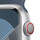 Apple Watch Series 9 GPS + Cellular, Aluminium silber, 45mm mit Sportarmband, sturmblau - S/M&gt;