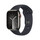 Apple Watch Series 9 GPS + Cellular, Edelstahl graphit, 45mm mit Sportarmband, mitternacht - S/M