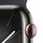 Apple Watch Series 9 GPS + Cellular, Edelstahl graphit, 45mm mit Sportarmband, mitternacht - M/L