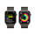 Apple Watch Series 9 GPS + Cellular, Edelstahl graphit, 45mm mit Milanaise Armband, graphit