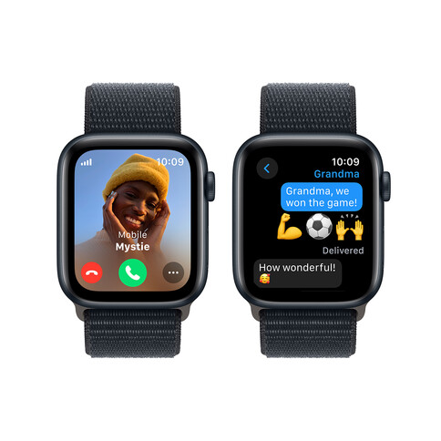 Apple Watch SE GPS + Cellular, Aluminum mitternacht, 44mm mit Sport Loop, mitternacht