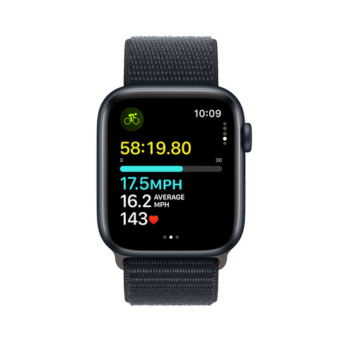 Apple Watch SE GPS + Cellular, Aluminum mitternacht, 44mm mit Sport Loop, mitternacht