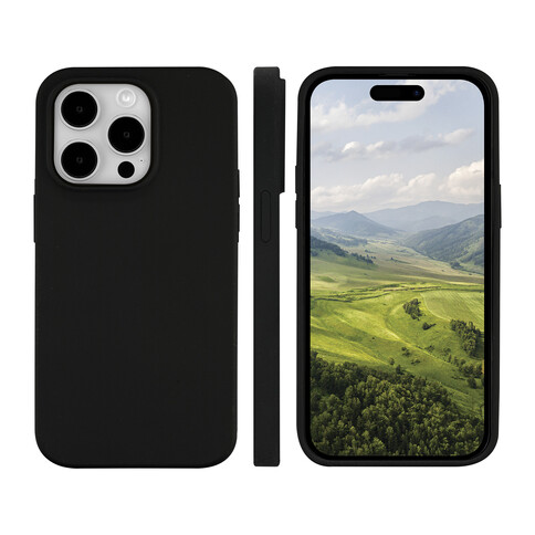 dbramante Monaco Silikon Case mit MagSafe für iPhone 15 Pro, schwarz &gt;