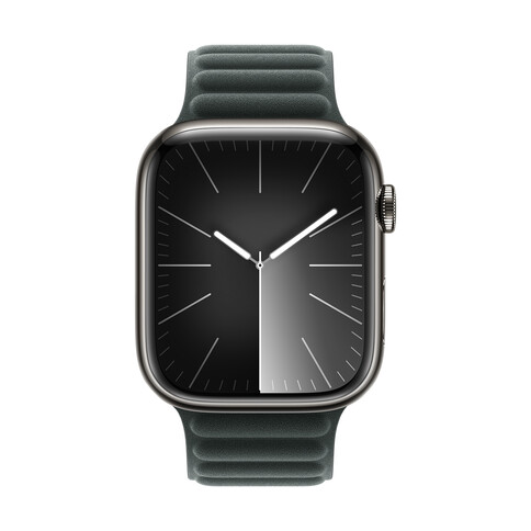 Apple Watch 45mm Armband mit Magnetverschluss, immergrün, S/M