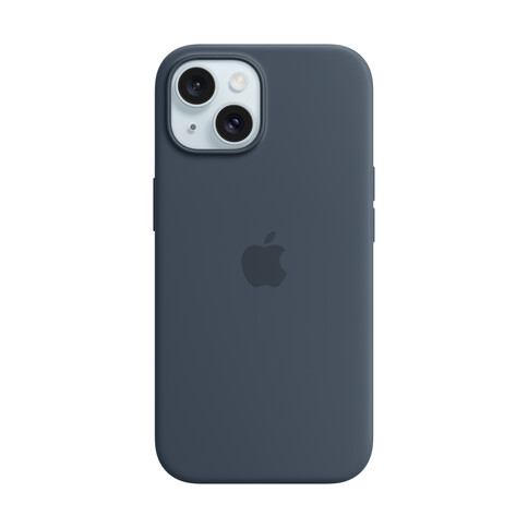 Apple iPhone 15 Silikon Case mit MagSafe, sturmblau