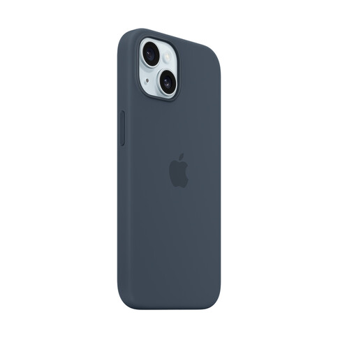Apple iPhone 15 Silikon Case mit MagSafe, sturmblau
