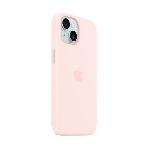 Apple iPhone 15 Silikon Case mit MagSafe, hellrosa