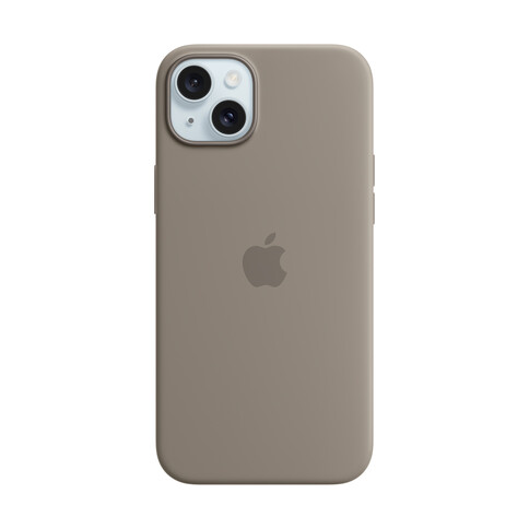 Apple iPhone 15 Plus Silikon Case mit MagSafe, tonbraun
