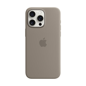 Apple iPhone 15 Pro Max Silikon Case mit MagSafe, tonbraun