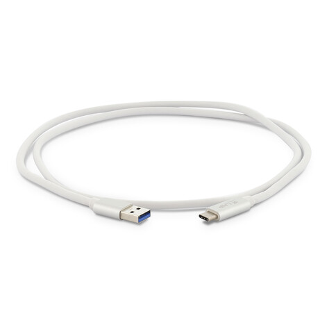 LMP USB-A (m) zu USB-C (m) Kabel, Aluminium Gehäuse, 1 m, silber