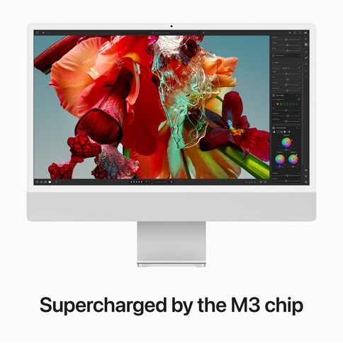 iMac 24&quot; mit 4.5K Retina Display, M3 Chip 8-Core CPU und 10-Core GPU, 8GB, 256GB SSD, silber