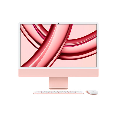iMac 24&quot; mit 4.5K Retina Display, M3 Chip 8-Core CPU und 10-Core GPU, 8GB, 512GB SSD, pink