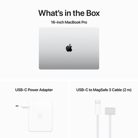 MacBook Pro 16&quot; mit M3 Max Chip 16-Core CPU und 40-Core GPU, 48GB, 1TB SSD, silber