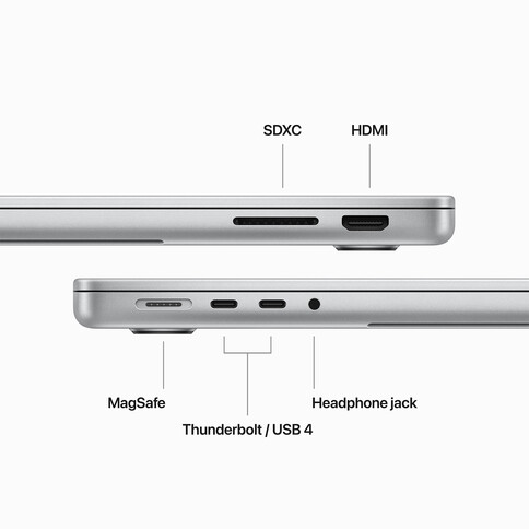 MacBook Pro 14&quot; mit M3 Chip 8-Core CPU und 10-Core GPU, 8GB, 512GB SSD, silber