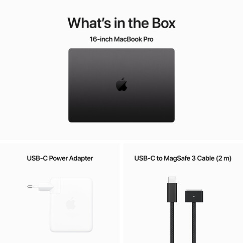 MacBook Pro 16&quot; mit M3 Max Chip 14-Core CPU und 30-Core GPU, 36GB, 1TB SSD, space schwarz