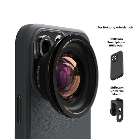 Shiftcam LensUltra 16mm Wide Angle, Smartphone Weitwinkelobjektiv